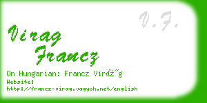 virag francz business card